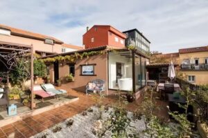 Mar no Camiño. Chimenea de leña, vistas al mar, terrazas, bañera y jardín.